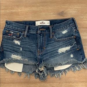 Hollister distressed jean shorts